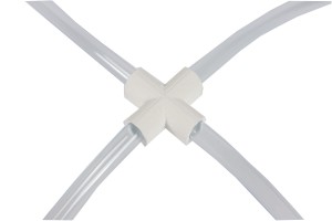 AntCenter connector No 9-  pipe cross for the tube fi 8 mm