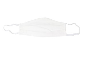 Reusable cotton mask with elastic band - WHITE