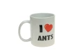 Kubek z napisem " I love ants "