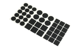 Set of self-adhesive felt pads black color (42 pcs)