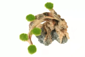 Terrarium decoration No. 55 - sophisticated rock with moss