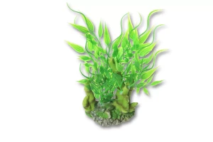 Terrarium decoration no. 52 - bamboo, rock and leaves