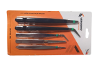Set of 5 tweezers of different shapes