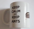 Kubek z napisem "Keep calm and keep ants"