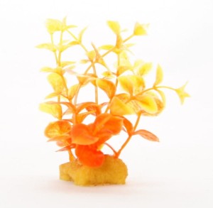 Artificial plant- Leafy plant orange-yellow
