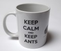 Kubek z napisem "Keep calm and keep ants"